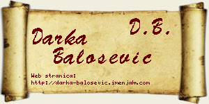 Darka Balošević vizit kartica